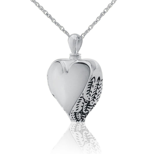 Mother of Pearl Heart Silver Pendant